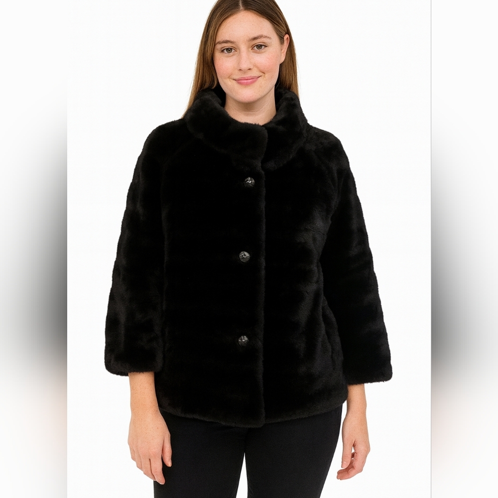 Styled By Winter Mobwife Vintage 1960s Faux Fur Feminine Blazer/Jacket Size M